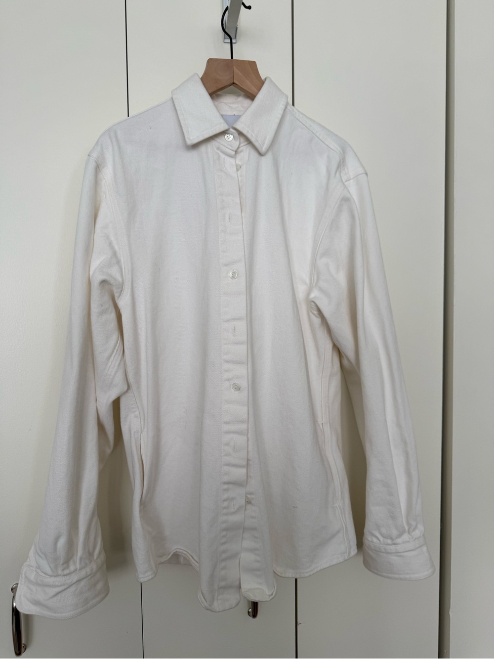 Women's White oversized Button-Down Shirt by Goop.